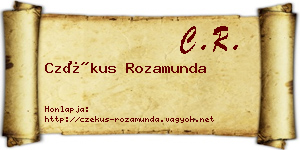 Czékus Rozamunda névjegykártya